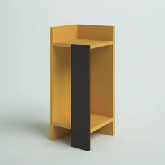 Anthracite/Mustard Halie 23.62'' Tall Nightstand Perfect for Organize