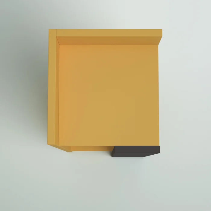 Anthracite/Mustard Halie 23.62'' Tall Nightstand Perfect for Organize