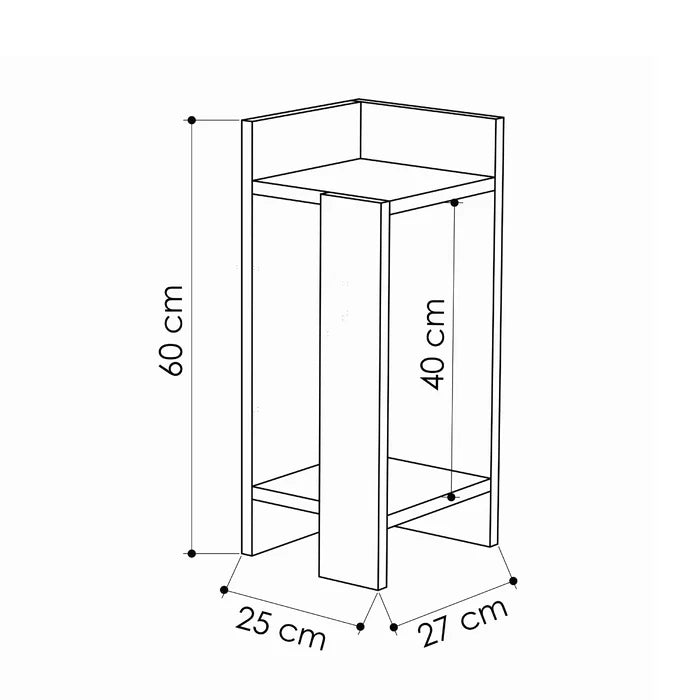 Anthracite/Mustard Halie 23.62'' Tall Nightstand Perfect for Organize