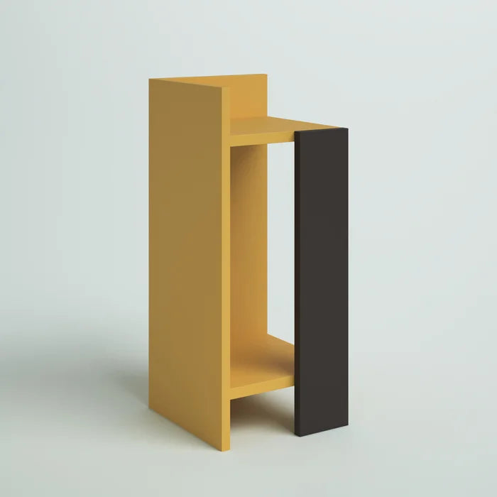 Anthracite/Mustard Halie 23.62'' Tall Nightstand Perfect for Organize