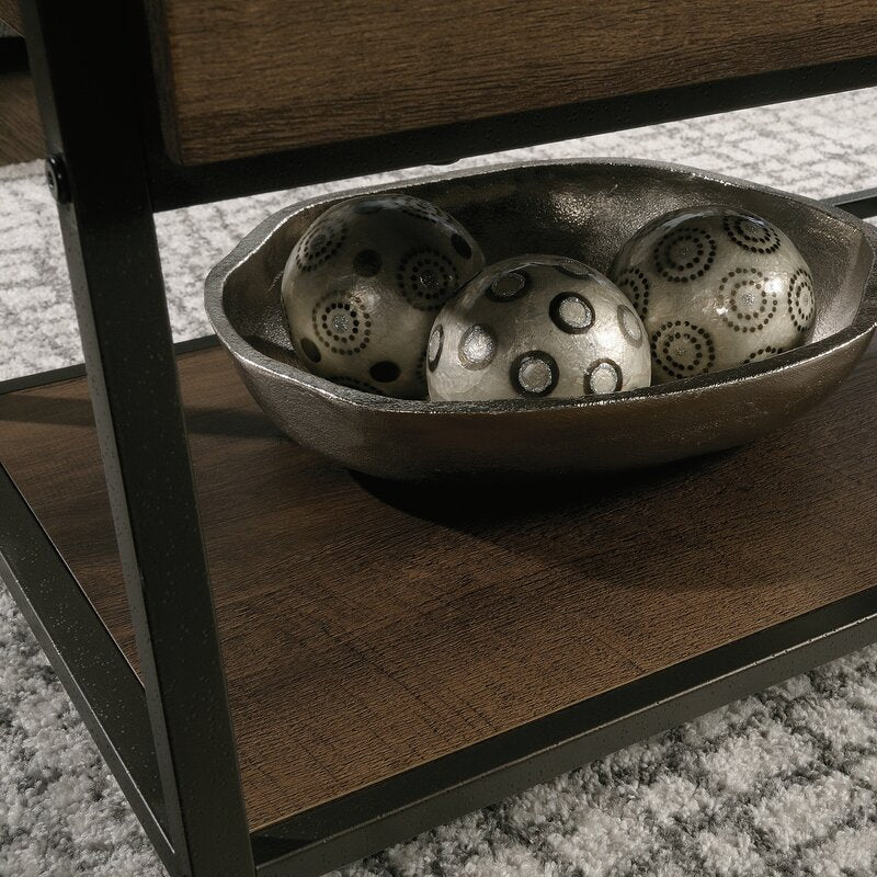 Lift Top 4 Legs Coffee Table with Storage The Lower Open Shelf