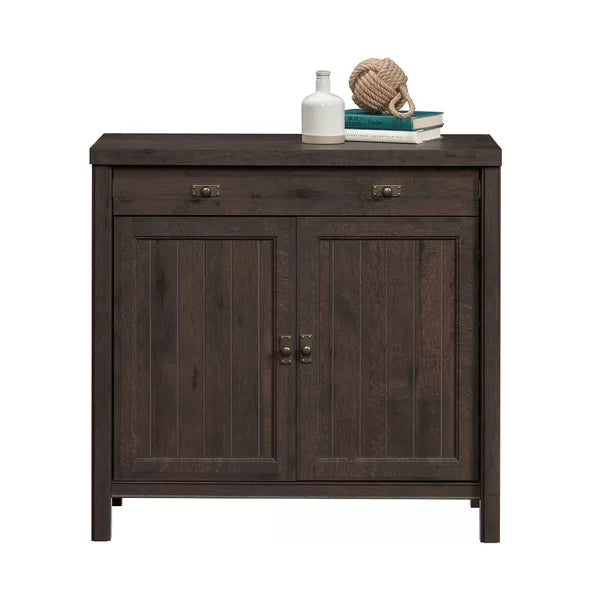 Coffee Oak 30'' Tall 2 - Door Accent Cabinet Add a Touch of Cottage-Inspired Style