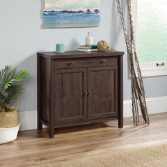 Coffee Oak 30'' Tall 2 - Door Accent Cabinet Add a Touch of Cottage-Inspired Style