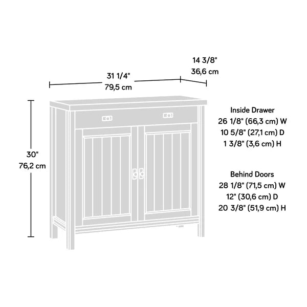 Coffee Oak 30'' Tall 2 - Door Accent Cabinet Add a Touch of Cottage-Inspired Style