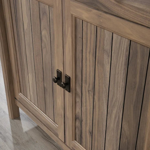 Washed Walnut 30'' Tall 2 - Door Accent Cabinet Add a Touch of Cottage-Inspired Style