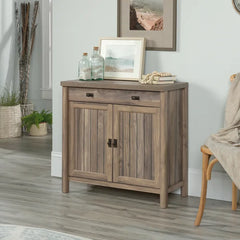 Washed Walnut 30'' Tall 2 - Door Accent Cabinet Add a Touch of Cottage-Inspired Style