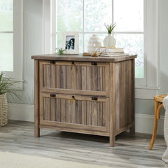 Washed Walnut Hanief 33.386'' Wide Lateral Filing Cabinet