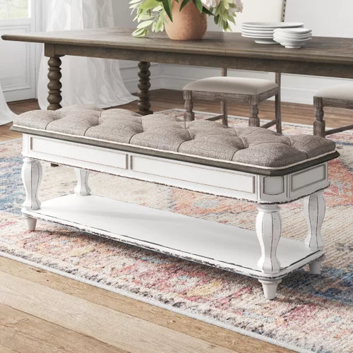 Solid Wood Storage Bench weights of up to 300 lbs. Perfect For Entryway