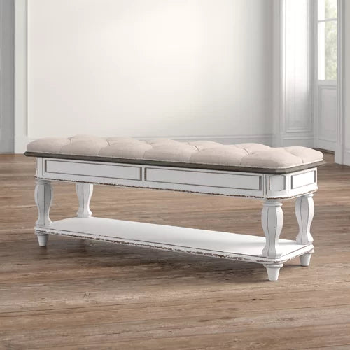 Solid Wood Storage Bench weights of up to 300 lbs. Perfect For Entryway