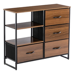 Distressed Finish Hanshika 4 Drawer 33'' W Dresser Perfect for Organize