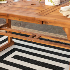 Brown Rectangular 6 - Person 55'' Long Dining Set Four Comfortable Patio Chairs and Bench Feature A Chevron Wood Design