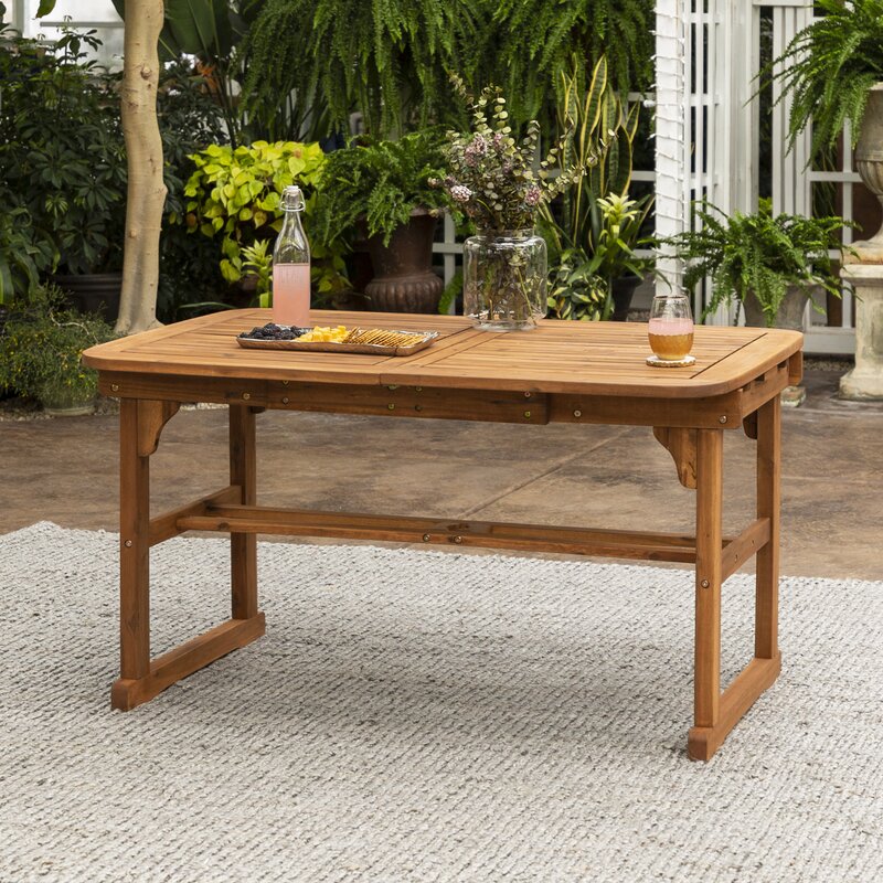 Brown Rectangular 6 - Person 55'' Long Dining Set Four Comfortable Patio Chairs and Bench Feature A Chevron Wood Design