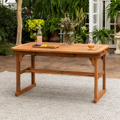 Brown Rectangular 6 - Person 55'' Long Dining Set Four Comfortable Patio Chairs and Bench Feature A Chevron Wood Design