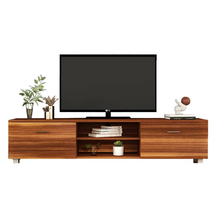 Walnut Hargraves TV Stand for TVs up to 70" Considerate & Practical Design