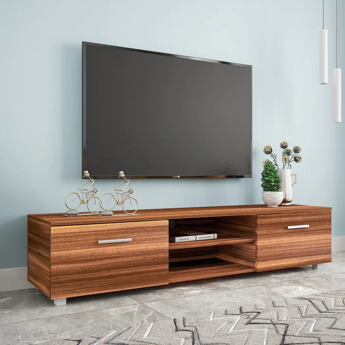 Walnut Hargraves TV Stand for TVs up to 70" Considerate & Practical Design