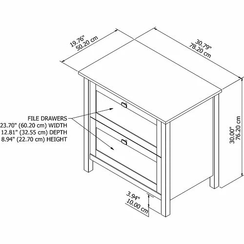Hargreaves 30.78'' Wide 2 Drawer Lateral Filing Cabinet Bring Contemporary Style