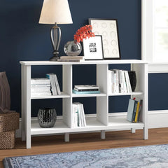 Pure White Hargreaves 30'' H x 45.04'' W Cube Bookcase Clean-Lined Silhouette