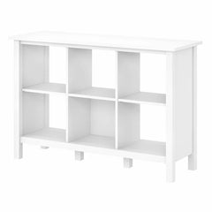 Pure White Hargreaves 30'' H x 45.04'' W Cube Bookcase Clean-Lined Silhouette