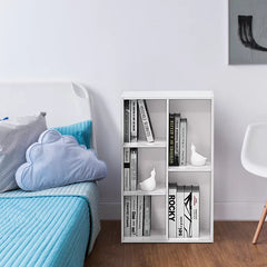 White Harkless 31.5'' H x 19.5'' W Standard Bookcase Features Irregular Shelves