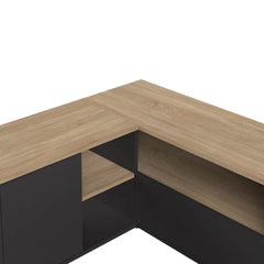 Black Harkless TV Stand for TVs up to 32" Contemporary Style Perfect for Corner Space