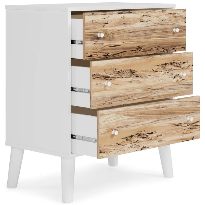 Harlowe 3 Drawer 26.73'' W Chest With Vinyl Wrapped Sides and Back