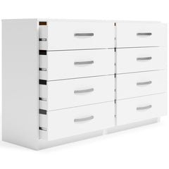 White 8 Drawer 52.72'' W Double Dresser Perfect for Organize