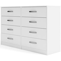White 8 Drawer 52.72'' W Double Dresser Perfect for Organize