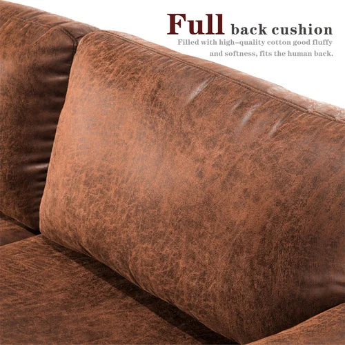 Haroldine 100.78" Wide Faux Leather Reversible Modular Sofa & Chaise
