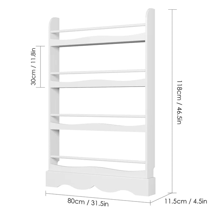 Harriet Bee 46.5'' H X 31.5'' W Chip Resistant Kids Book Display Wall-Mounted Style