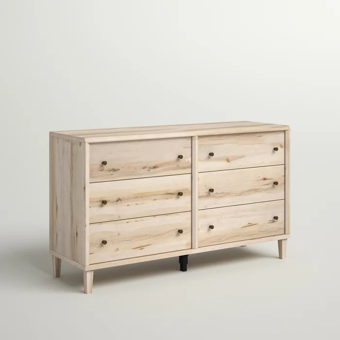 Harry 6 Drawer 59.05'' W Double Dresser Adds Extra Storage Perfect Organize