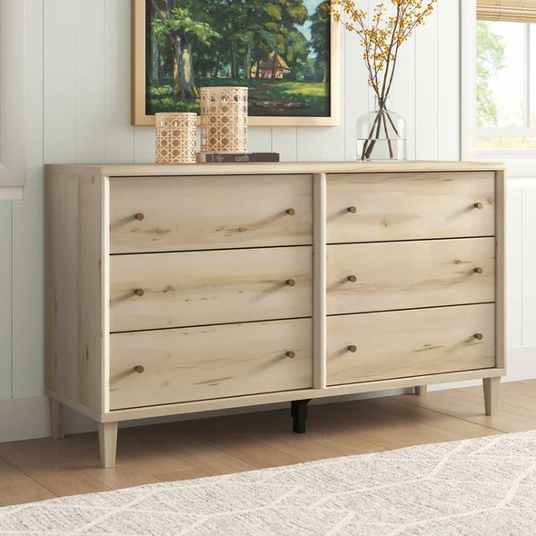 Harry 6 Drawer 59.05'' W Double Dresser Adds Extra Storage Perfect Organize