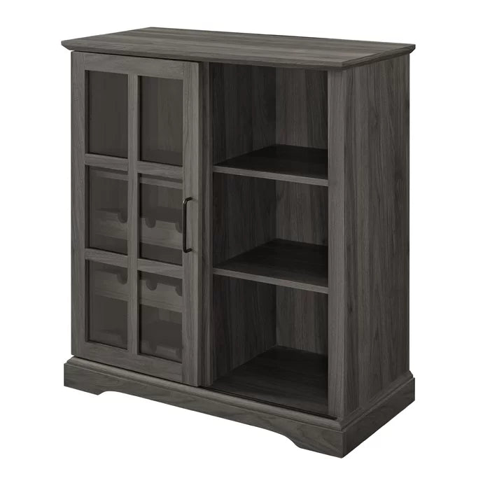 Hartwick sliding glass door online bar with wine storage