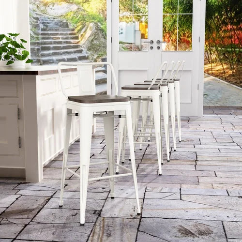 Hartz Bar and Counter Stool (Set of 4) Perfect for Living Rooms, Dining Rooms  Scratch-Resistant