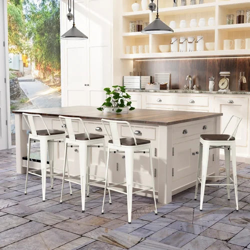 Hartz Bar and Counter Stool (Set of 4) Perfect for Living Rooms, Dining Rooms  Scratch-Resistant