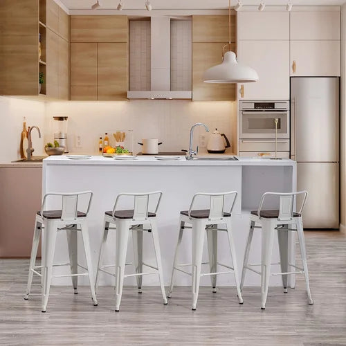 Hartz Bar and Counter Stool (Set of 4) Perfect for Living Rooms, Dining Rooms  Scratch-Resistant