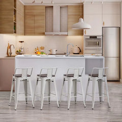 Hartz Bar and Counter Stool (Set of 4) Perfect for Living Rooms, Dining Rooms  Scratch-Resistant