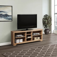 Light Oak Haruhi TV Stand for TVs up to 65" Conveniently Adjustable Shelves