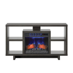 Weathered Gray Haslett TV Stand for TVs up to 65" with Fireplace Included