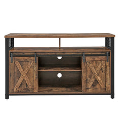 Hathorn TV Stand for TVs up to 65" Rustic Brown 2 Open Compartments