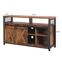 Hathorn TV Stand for TVs up to 65" Rustic Brown 2 Open Compartments