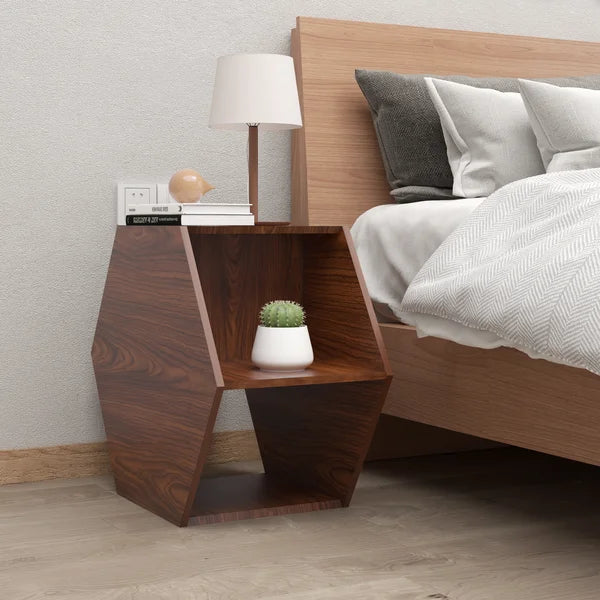 Haugen Hexagonal Multifunctional Coffee Table, Walnut