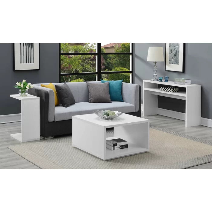 Haught floor shelf coffee table with storage cheap