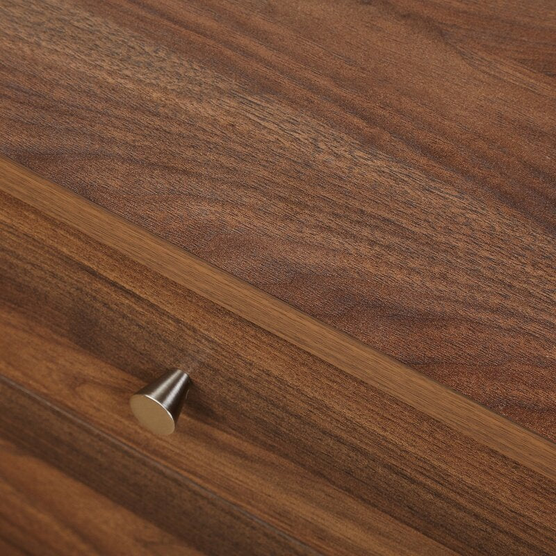 Walnut 40.1'' Wide 3 Drawer Server Three Drawers and One Cabinet Offer Space to Stash Cutlery