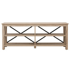 Hazelip TV Stand for TVs up to 70" White Oak Strong Geometric Lines