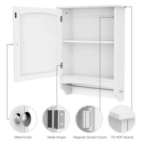 Hazzard 18.9'' W x 25.8'' H x 6.3'' D Wall Mounted Bathroom Cabinet Made of High Quality Material