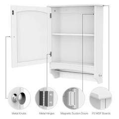 Hazzard 18.9'' W x 25.8'' H x 6.3'' D Wall Mounted Bathroom Cabinet Made of High Quality Material