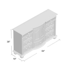 Headrick 9 Drawer 64'' W Combo Dresser Perfect Organize Provide Storage Space