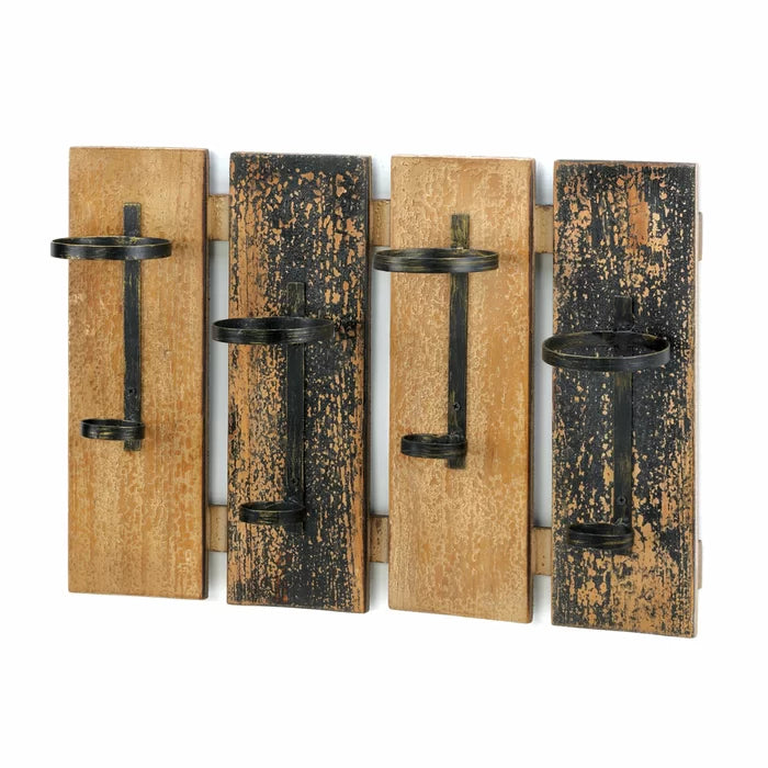Hearthstone Wall Mounted Wine Bottle Rack in Natural