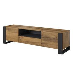 Oak/Gray TV Stand for TVs up to 85" Cable Management Perfect for Living Room Storage Space