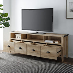 White Oak Hedy TV Stand for TVs up to 85" Made from Engineered Wood